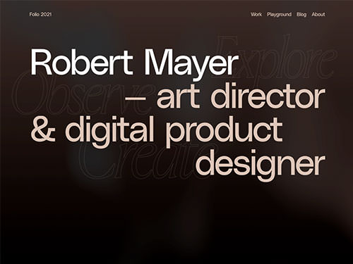 Robert Mayer — Digital Product Designer